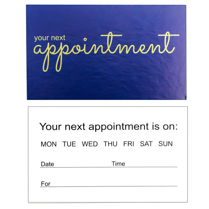RXBC2011 Appointment Reminder Cards Pack of 100 Navy Blue - Image 2